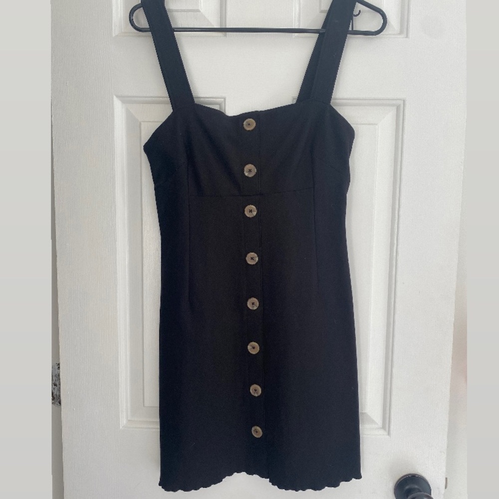 Urban Outfitters Black Mini Dress w Buttons, Women’s Medium